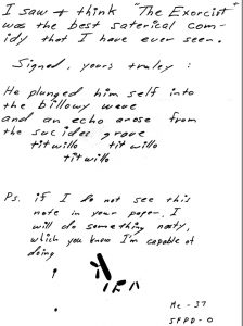 Brief vom 29. Januar 1974
