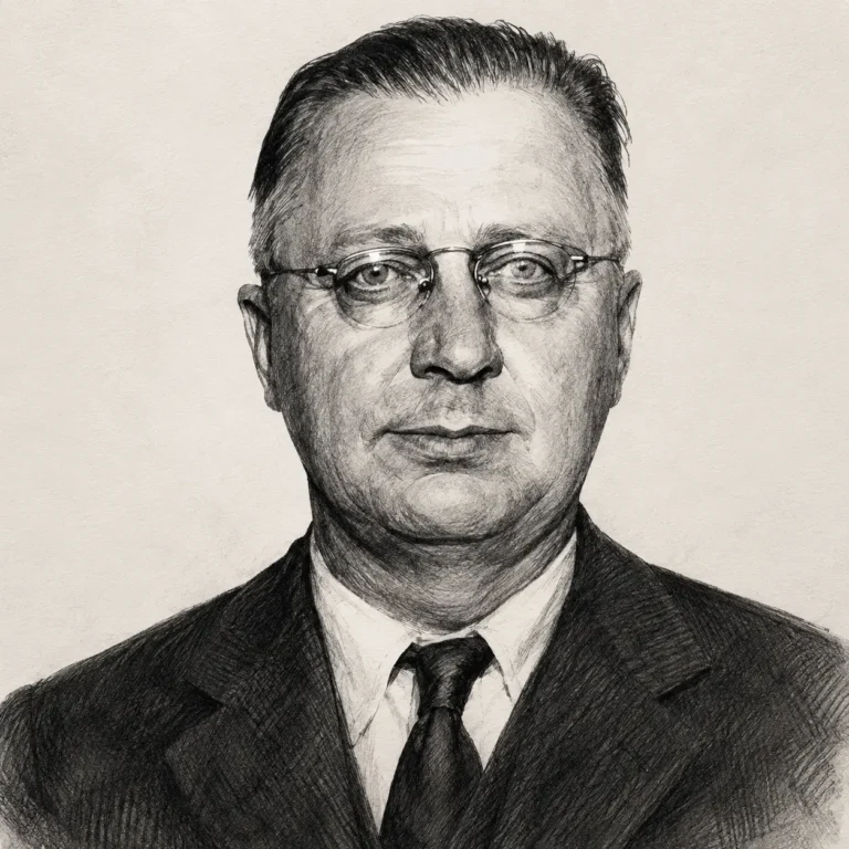 Zeichnung von George Metesky nach Polizeibild (1957)