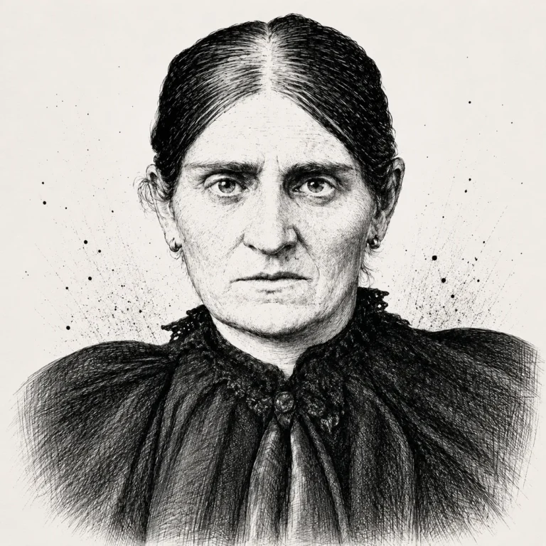 Tuschezeichnung von Elisabeth Wiese (Porträt)