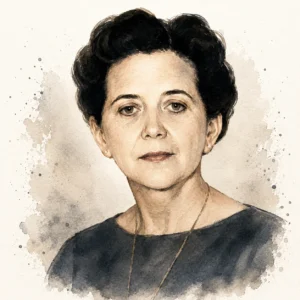 Aquarell von Anna Slesers (Porträt)