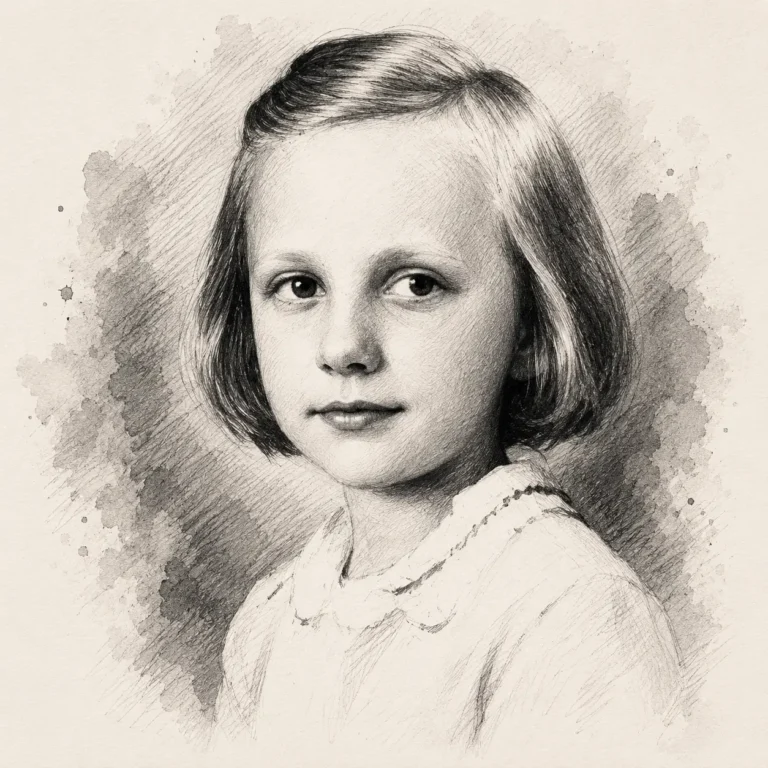 Zeichnung: Georgia Weckler (Porträt 1947)