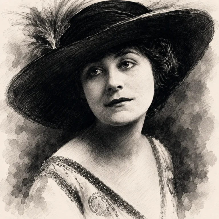 Zeichnung von Dorothy Arnold (Porträt mit Hut)