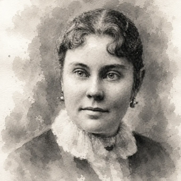 Aquarell von Lizzie Borden (Porträt)