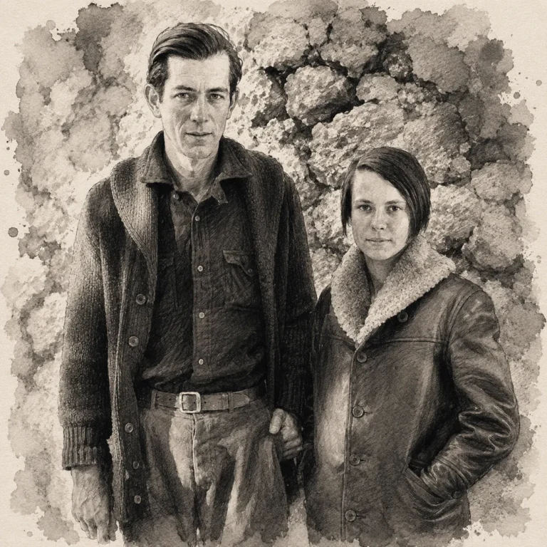 Aquarell vn Glen und Bessie Hyde während ihrer Reise